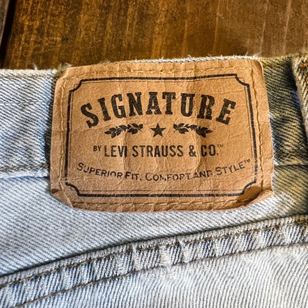 Signature by Levi‎ Strauss & Co Mens Regular Fit Light Wash Jeans 36x34 Cotton